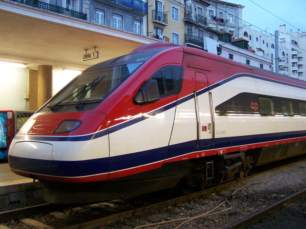 Viagem de trem em Portugal