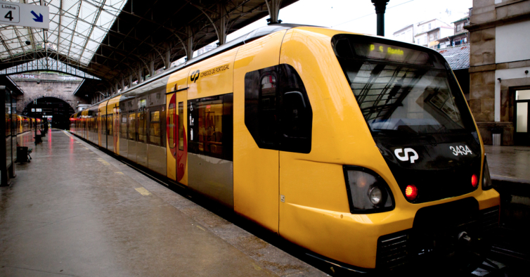 Viajando de trem em Portugal