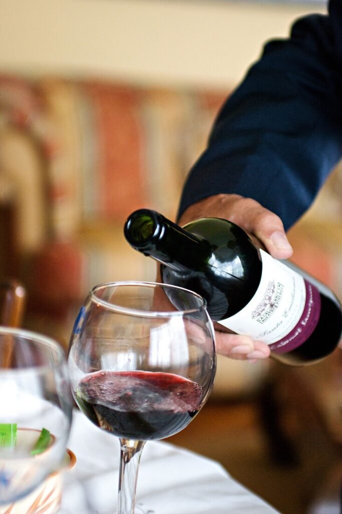 Degustação de vinho na Itália